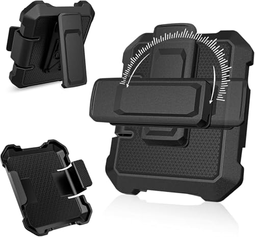Spugan Gürtelclip-Holster für Motorola Razr 2024, stoßfester Clip mit Ständer, kompatibel mit Handyhülle (schwarz) von Spugan