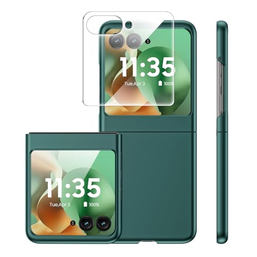 Spugan Schutzhülle für Motorola Moto Razr 2025/2024, integrierter Front-Displayschutz, schlank, matt, Polycarbonat, stoßfest, kabelloses Laden, Grün Spugan Schutzhülle für Motorola Moto Razr 2025/2024, integrierter Front-Displayschutz, schlank, matt, Polycarbonat, stoßfest, kabelloses Laden, Grün von Spugan