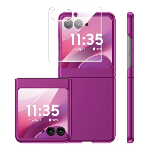 Spugan Schutzhülle für Motorola Moto Razr 2025/2024, integrierter Front-Displayschutz, schlank, matt, Polycarbonat, stoßfest, kabelloses Laden, für Moto Razr 2025/2024, Violett Spugan Schutzhülle für Motorola Moto Razr 2025/2024, integrierter Front-Displayschutz, schlank, matt, Polycarbonat, stoßfest, kabelloses Laden, für Moto Razr 2025/2024, Violett von Spugan