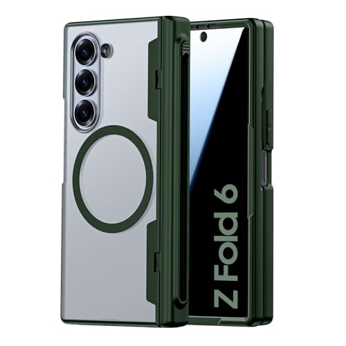 Spugan Schutzhülle für Samsung Galaxy Z Fold 6, mit MagSafe, integrierter Sichtschutz, S-Stifthalter und Scharnierabdeckung, durchscheinend, matt, stark, magnetisch, stoßfest, Grün Spugan Schutzhülle für Samsung Galaxy Z Fold 6, mit MagSafe, integrierter Sichtschutz, S-Stifthalter und Scharnierabdeckung, durchscheinend, matt, stark, magnetisch, stoßfest, Grün von Spugan