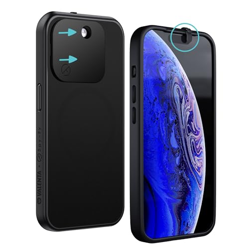 Spy-Fy iPhone 15 Pro Max MagSafe Kompatibel Hülle mit Kameraschutz | Handy Kamera Abdeckung vorne und hinten | Schutzhülle mit Kickstand | Privacy Case | Handyhülle | 2 Meter Fallschutz | 6,7 Zoll von Spy-Fy