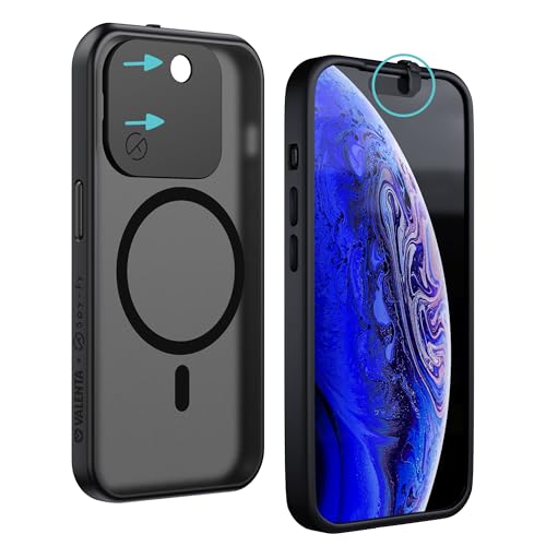 Spy-Fy iPhone 15 Pro Max MagSafe Kompatibel Hülle mit Kameraschutz | Smokey | Handy Kamera Abdeckung vorne und hinten | Schutzhülle mit Kickstand | Privacy Case | 2 Meter Fallschutz | 6,1 Zoll von Spy-Fy