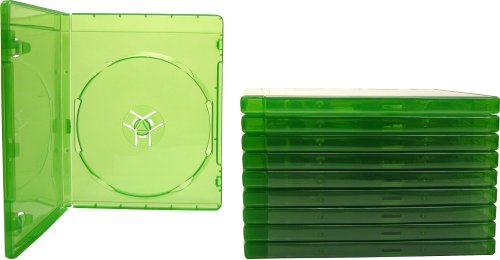 Ersatzhüllen für Videospiele, 12 mm, durchsichtiges Grün, 10 Stück von Square Deal Recordings & Supplies