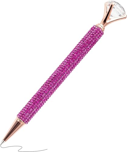 Rosa Kristall Kugelschreiber Glitzer Diamant Stift für Arbeit Geburtstag Hochzeit Geschenk für Frauen Schwarze Tinte Stick Kugelschreiber und Nachfüllungen von SquarezhenBo