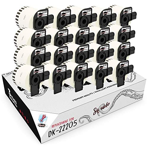 Squuido 20 rollen DK-22205 DK22205 Endlos-Etiketten kompatibel mit Brother P-Touch QL-500 QL-550 QL-560 QL-570 QL-580 QL-700 QL-710W QL-720NW QL-800 QL-810W QL-820NWB QL-1100 1110NWB | 62mm x 30.48m Squuido 20 rollen DK-22205 DK22205 Endlos-Etiketten kompatibel mit Brother P-Touch QL-500 QL-550 QL-560 QL-570 QL-580 QL-700 QL-710W QL-720NW QL-800 QL-810W QL-820NWB QL-1100 1110NWB | 62mm x 30.48m von Squuido