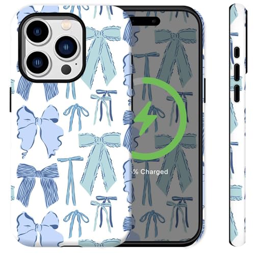 Sqweey Kompatibel mit iPhone 14 Pro, kompatibel mit Magasfe, niedliche blaue Schleifen, Handyhülle für Mädchen und Frauen, stoßfest, vergilbungsfrei, Hartschalen-Schutzhülle für iPhone 14 Pro 6,1 Zoll Sqweey Kompatibel mit iPhone 14 Pro, kompatibel mit Magasfe, niedliche blaue Schleifen, Handyhülle für Mädchen und Frauen, stoßfest, vergilbungsfrei, Hartschalen-Schutzhülle für iPhone 14 Pro 6,1 Zoll von Sqweey