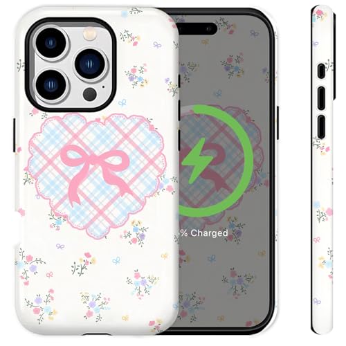 Sqweey Schutzhülle für iPhone 16 Pro Max, kompatibel mit iPhone 16 Pro Max, rosa Schleifen, Wildblumen, Blumen, adrettes Herz, äthetisches Mädchen, stoßfest, niedlich, für iPhone 16 Pro Max Sqweey Schutzhülle für iPhone 16 Pro Max, kompatibel mit iPhone 16 Pro Max, rosa Schleifen, Wildblumen, Blumen, adrettes Herz, äthetisches Mädchen, stoßfest, niedlich, für iPhone 16 Pro Max von Sqweey