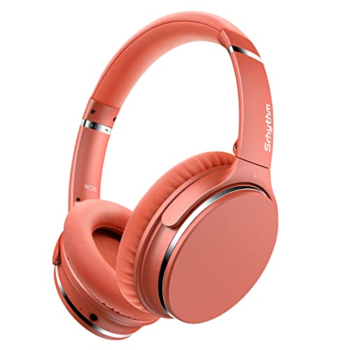 Noise Cancelling Kopfhörer Bluetooth 5.0, Faltbar, Kabellos, NC25 ANC Over Ear mit 50h Akkuleistung, Mikro, Sprachanruf, Spielemodus mit Geringer Latenz for Homeoffice (Generalüberholt) von Srhythm