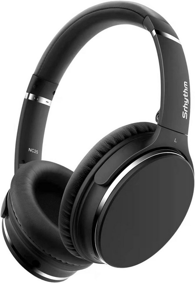 Srhythm Geräuschunterdrückendes Leichtgewicht mit Spielemodus geringer Latenz Headset (Bis zu 50 Stunden Wiedergabezeit mit nur einer Ladung. Schnellladung in 10 Minuten für 3 Stunden Musikgenuss. Perfekt für lange Reisen und den täglichen Gebrauch., Bluetooth, Austauschbare Ohrpolster und langlebige, kompakte Stützbügel) von Srhythm