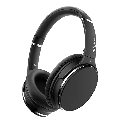 Srhythm NC25 Noise Cancelling Headphones Kopfhörer Leichte Over Ear ANC Kopfhoerer Kabellos Faltbar mit 40mm HD Tieftontöner Eingebaut Mikro HiFi CVC6.0 für Alle Geräte mit Bluetooth (Generalüberholt) von Srhythm