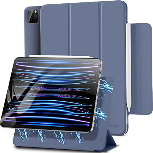 Sripns Magnetische Hülle Kompatibel mit iPad Pro 11 Zoll (2022/2021/2020, 4./3./2.Gen), Starke Magnetische, Ultra Schlank Schutzhülle mit Auto Schlaf/Wach, [Pencil 2 Unterstützung] - Lavendel lila von Sripns