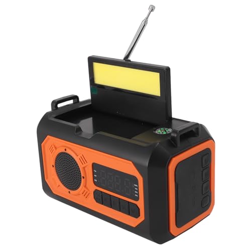 12000mah Solar Hand Kurbel Notwetter Radio mit Taschenlampe für Camping -Wandern Im Freien, ABS Orange von Srliya