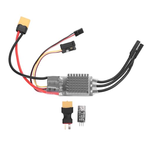 80A RC Crawler ESC RC Crawler ESC AM32 Brushless 80A für 2-6S Einstellbarer BEC 5-8,2V Ausgang mit Kühlkörper Firmware-Upgrade-Anschluss von Srliya