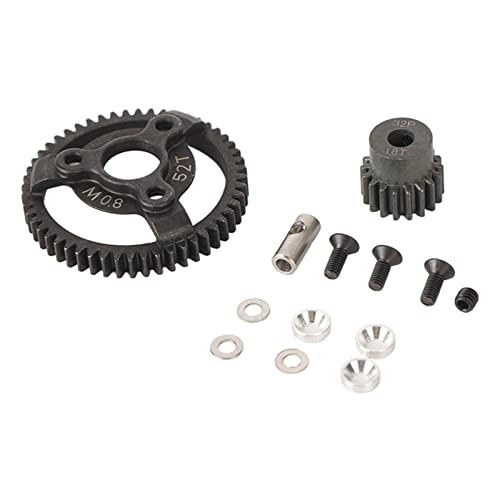 RC -Ritzel Spurgetriebe Stahl 32p 0,8 M 52T Spurgetriebe 18T -Ritzelrad für Traxxas Slash 1/10 RC -Auto RC -Ritzel Spurgetriebe Stahl 32p 0,8 M 52T Spurgetriebe 18T -Ritzelrad für Traxxas Slash 1/10 RC -Auto von Srliya