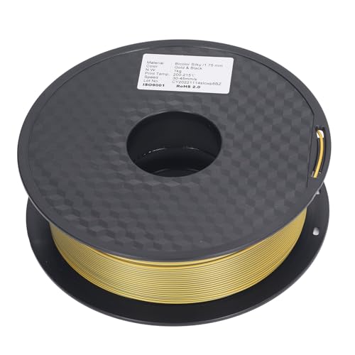 Seiden -Pla -Filament 1,75 Mm Dual Farb Clog Dichromatic Spool Shiny 3D -Drucker Verbrauchsmaterial und Schwarz von Srliya