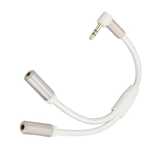 Srliya 3,5-mm-Sound-Splitter, 3,5-mm-Kopfhörer-Y-Splitter, Stecker auf 2 Buchsen, Stereo-Sound-Verlängerungskabel, Dual-Kopfhöreranschluss-Adapter für PC, Laptops, Tablets von Srliya