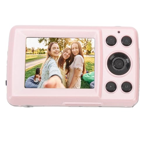 Srliya Kompakte 16MP 1080P Digitalkamera mit 16-fachem Zoom, Autofokus, Mehrachsenstabilisierung, Tragbar für Reise-Vlogging-Fotografie, Videoaufzeichnung (Rosa) von Srliya