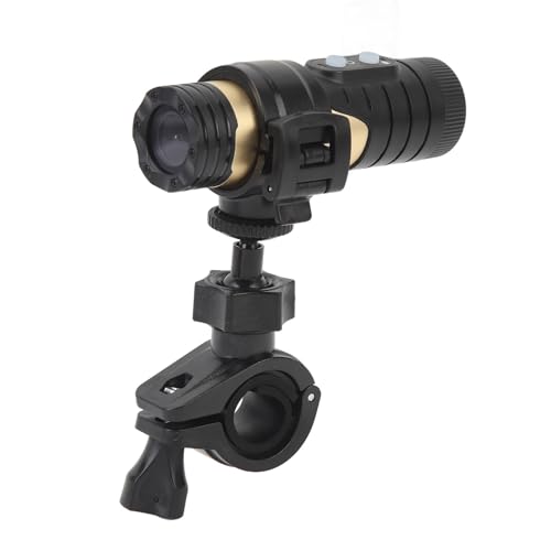 Srliya -Sport-DV-Kamera, 12 MP, WiFi, IP66, Wasserdicht, 1600 MAh, Typ C, 120 Weitwinkel, Outdoor-Sport-Helmkamera für Motorrad, Fahrrad (Gold) von Srliya