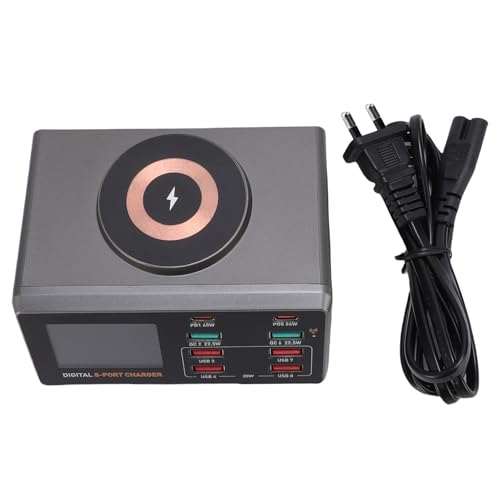 USB -Ladestation mit 15W Drahtloser Ladegerät 100W Smart App Control 8 Port USB -Lade -Hub für Telefon Tablet Laptop (EU -Stecker) von Srliya