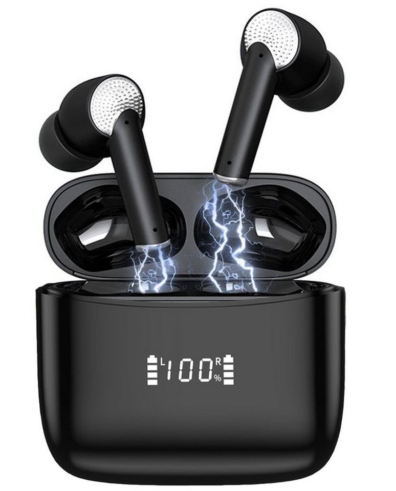 Mutoy Kopfhörer Kabellos Bluetooth 5.3,ENC Noise Cancelling Ohrhörer In-Ear-Kopfhörer (Voice Assistant, Bluetooth, 36 Stunden Spielzeit,IPX5 Wasserdicht,LED Anzeige,USB-C Aufladen) von Mutoy