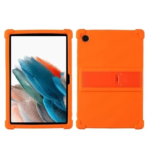 SsHhUu Hülle für Case for Samsung Galaxy Tab A8 2022/2021 SM-X200/X205/X207, Leichte rutschfeste Ständer Stoßfeste Silikon Schutzhülle für Galaxy Tab A8 10.5", Orange von SsHhUu