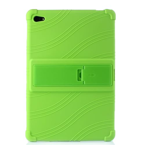 SsHhUu Hülle für Huawei MediaPad M5 Lite 10, Leichte rutschfeste Ständer Stoßfeste Silikon Schutzhülle für Huawei M5 Lite 10 10.1 Zoll 2018, Grün von SsHhUu