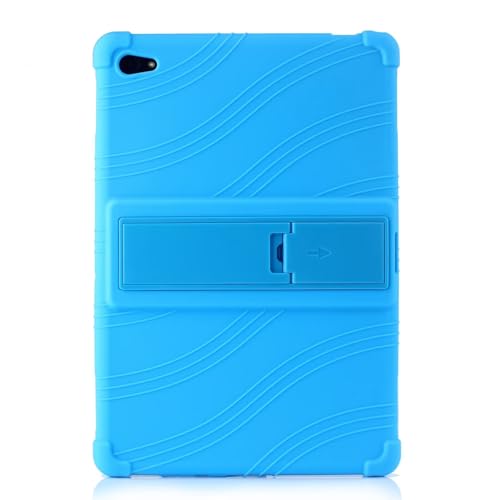 SsHhUu Hülle für Huawei MediaPad M5 Lite 10, Leichte rutschfeste Ständer Stoßfeste Silikon Schutzhülle für Huawei M5 Lite 10 10.1 Zoll 2018, Hellblau von SsHhUu