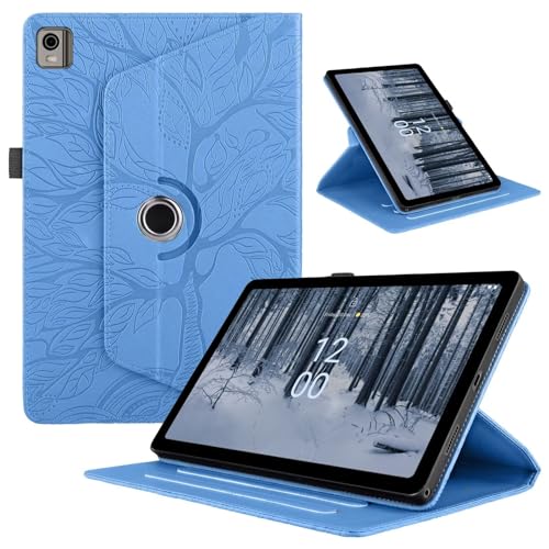 SsHhUu Hülle für Nokia T21 10,4 Zoll 2022,Premium PU Leder 360°Drehbar Multi-Winkel Folio Flip Case Auto Schlaf/Aufwach Ständer mit Stifthalter Kartentasche Schutzhülle,Blau von SsHhUu