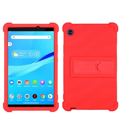 SsHhUu Kinder Hülle für Kinder Hülle für Lenovo Tab M10 HD (2nd Gen) 2020, Stand Weich Silikon Beutel Stoßfest Gummi Schale Schützend Hüllen für Lenovo Tab M10 HD (2nd Gen) TB-X306X/TB-X306F, Rot von SsHhUu