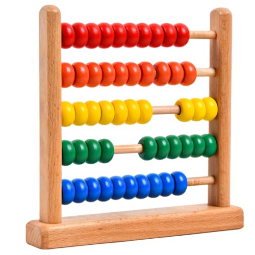 Abakus für Kindermathematik, Holzzählblöcke mit verstellbaren Perlen, Bildungs- und glattes Kleinkind-Lernspielzeug zur Förderung mentaler Operationen, Hand-Augen-Koordination Abakus für Kindermathematik, Holzzählblöcke mit verstellbaren Perlen, Bildungs- und glattes Kleinkind-Lernspielzeug zur Förderung mentaler Operationen, Hand-Augen-Koordination von Ssguopte