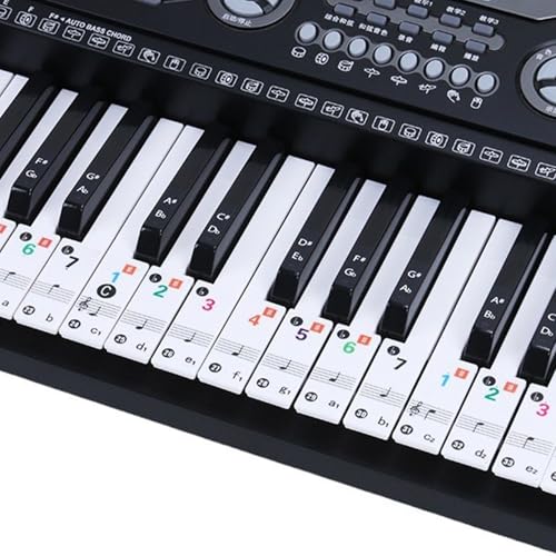 Klavier-Tastaturaufkleber, 88/61/49/37 transparente und abnehmbare Klavieraufkleber, umweltfreundliche PVC, perfekt für Anfänger und Studenten oder Kinder Klavier-Tastaturaufkleber, 88/61/49/37 transparente und abnehmbare Klavieraufkleber, umweltfreundliche PVC, perfekt für Anfänger und Studenten oder Kinder von Ssguopte
