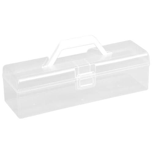 Lackspeicher, 5x14x4 großer Farborganisator klarer Plastik -Organizer Boxen mit Griff & Schnalle, leere Handwerkspeicherbox für Flaschenbürsten und mehr Lackspeicher, 5x14x4 großer Farborganisator klarer Plastik -Organizer Boxen mit Griff & Schnalle, leere Handwerkspeicherbox für Flaschenbürsten und mehr von Ssguopte