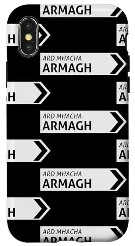 Irisches Armagh Straßenschild Hülle für iPhone X/XS von St Paddy Not Patty