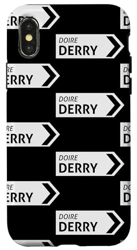 Irish Derry Straßenschild Hülle für iPhone X/XS von St Paddy Not Patty