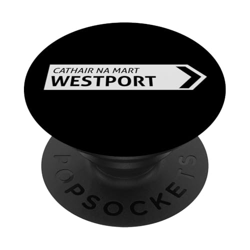 Irish Westport Straßenschild PopSockets Klebender PopGrip von St Paddy Not Patty