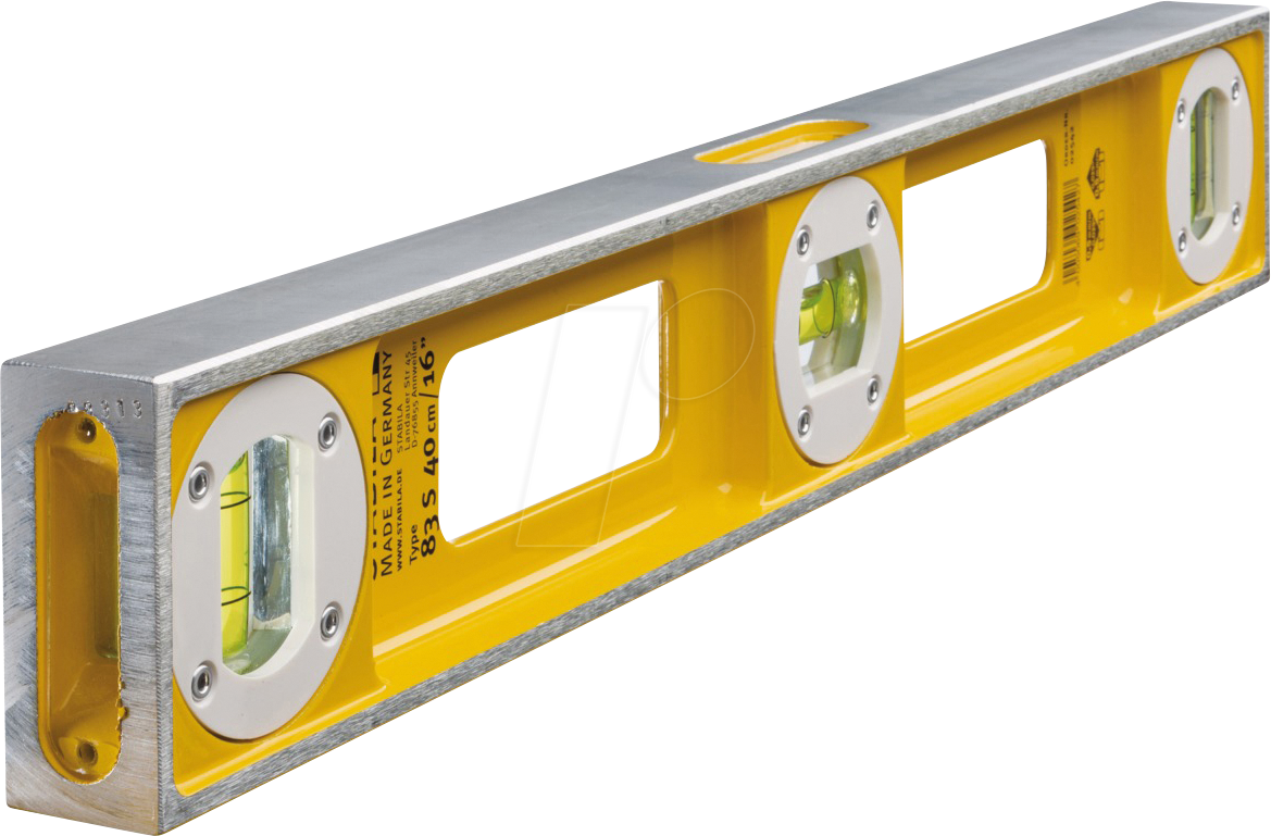 STABILA 02542 - Wasserwaage mit Durchgrifföffnung, Type 83 S, 400 mm von Stabila