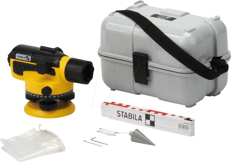 STABILA 17862 - Nivelliergerät OLS 26, optisch, 6-teiliges Set von Stabila
