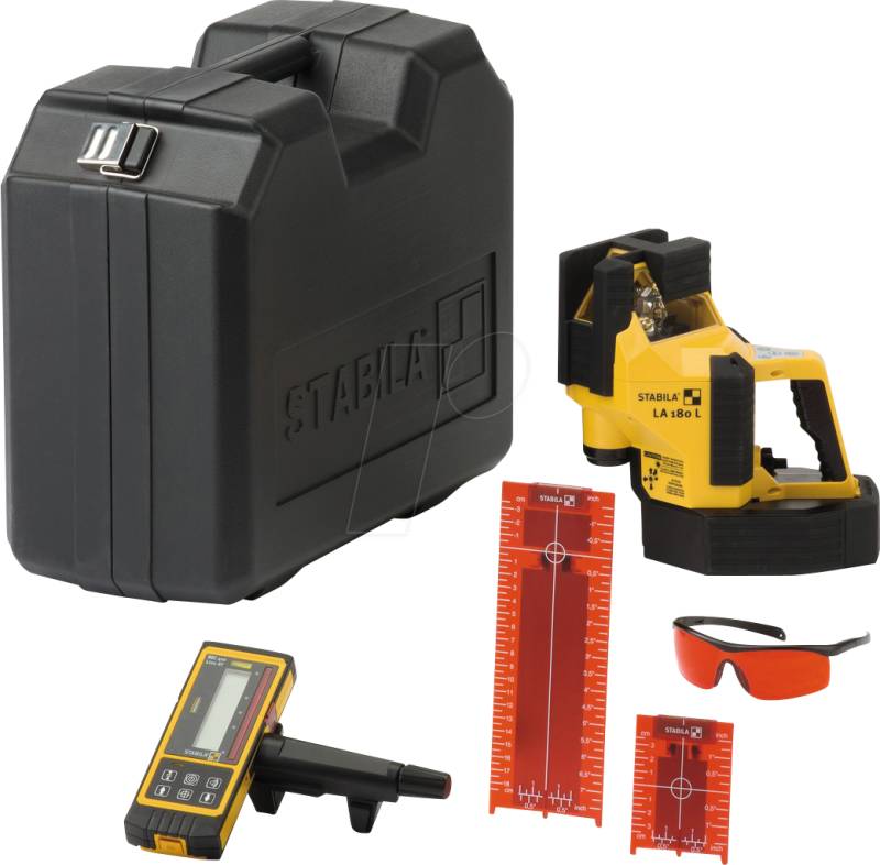 STABILA 18044 - Multilinienlaser LA 180 L, 6-teiliges Set von Stabila