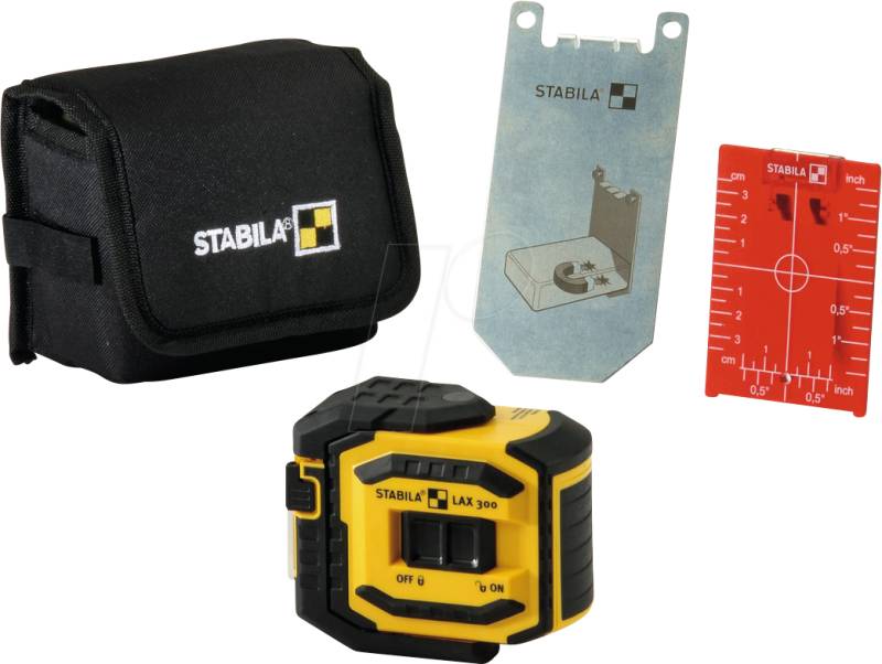 STABILA 18327 - Kreuzlinien-Lot-Laser LAX 300, 4-teiliges Set von Stabila