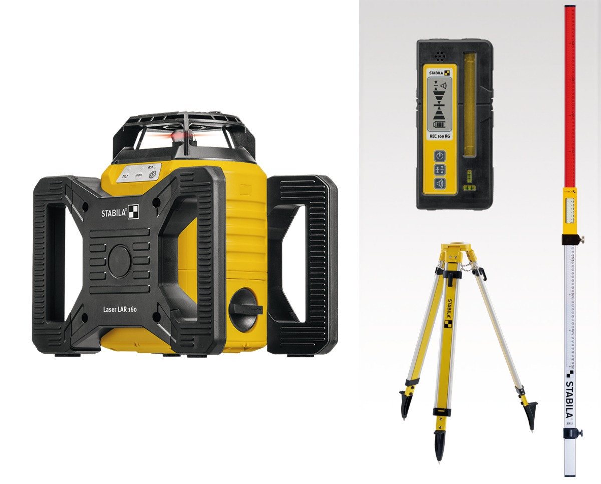 Stabila Stabila Rotationslaser LAR 160, 7-teiliges Set Wandhalterung Stabila Stabila Rotationslaser LAR 160, 7-teiliges Set Wandhalterung von Stabila