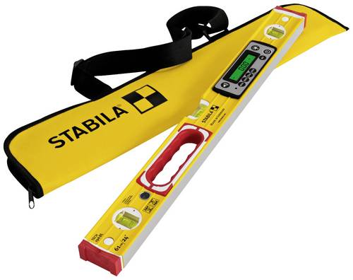 Stabila TECH 196 DL 19829 Digitale Wasserwaage mit Rutschstopper, inkl. Tasche 61cm 0.5 mm/m von Stabila