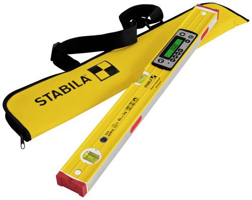 Stabila TECH 196M DL 19823 Digitale Wasserwaage mit Magnet, mit Rutschstopper, inkl. Tasche 61cm 0.5 von Stabila