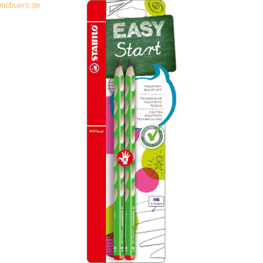 10 x Stabilo Bleistift Easygraph Minenbreite 3,15mm HB grün Blisterkar von Stabilo