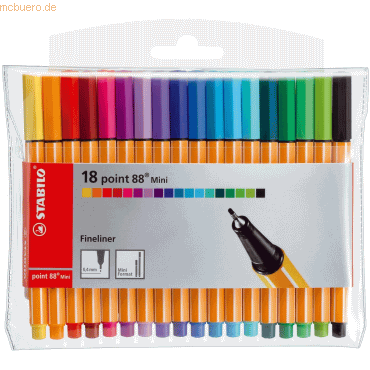 10 x Stabilo Fineliner point 88 Mini Etui mit 18 Stiften 10 x Stabilo Fineliner point 88 Mini Etui mit 18 Stiften von Stabilo