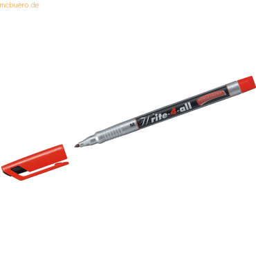 10 x Stabilo Permanentmarker Write-4-all M 1mm rot von Stabilo