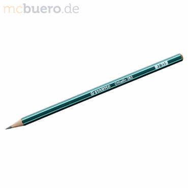 12 x Stabilo Bleistift Othello 3B grün mit Streifen von Stabilo