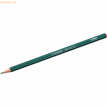 12 x Stabilo Bleistift Othello B grün mit Streifen von Stabilo