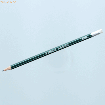 12 x Stabilo Bleistift mit Radierer Othello B grün mit Streifen von Stabilo