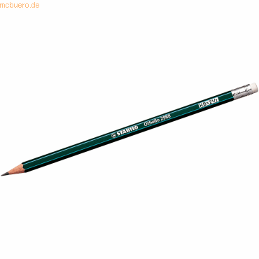 12 x Stabilo Bleistift mit Radierer Othello HB grün mit Streifen 12 x Stabilo Bleistift mit Radierer Othello HB grün mit Streifen von Stabilo