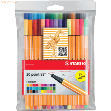 5 x Stabilo Fineliner point 88 Etui mit 30 Stiften 5 x Stabilo Fineliner point 88 Etui mit 30 Stiften von Stabilo